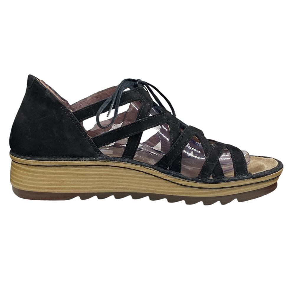 Naot Women's Yarrow Black Suede Lace Up Sandal Size 39 Us 8 View 4